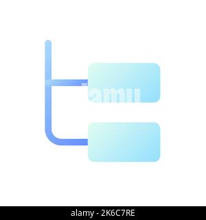 Online chat thread pixel perfect flat gradient two-color ui icon Stock Vector