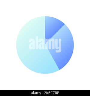 Circle chart pixel perfect flat gradient two-color ui icon Stock Vector