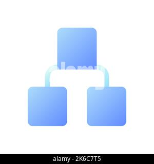 Infographic blocks pixel perfect flat gradient two-color ui icon Stock Vector
