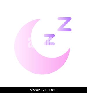 Sleep flat gradient two-color ui icon Stock Vector