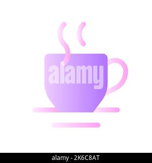 Hot beverage flat gradient two-color ui icon Stock Vector