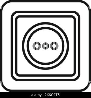 Electric socket icon outline vector. Smart consumption. Money care Stock Vector