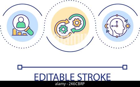 Research user behavior loop concept icon Stock Vector