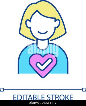 Satisfied customer RGB color icon Stock Vector