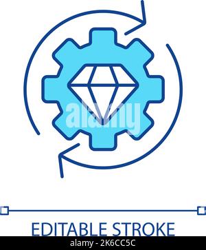 Work quality setup RGB color icon Stock Vector