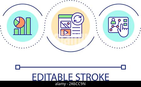 Marketing research loop concept icon Stock Vector