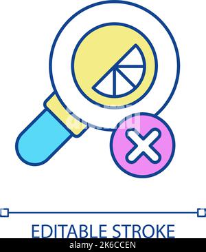 Lack of brand studying RGB color icon Stock Vector