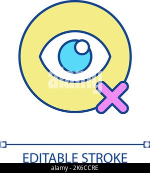 Lack of strategic vision RGB color icon Stock Vector