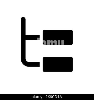 Online chat thread black glyph ui icon Stock Vector