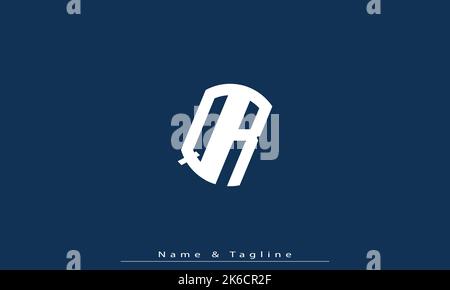 Alphabet letters Initials Monogram logo QR , RQ Stock Vector