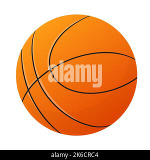Orange basketball - modern flat design style single isolated image Stock Vector
