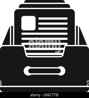 Folder icon simple vector. Crm database. Data system Stock Vector Image ...