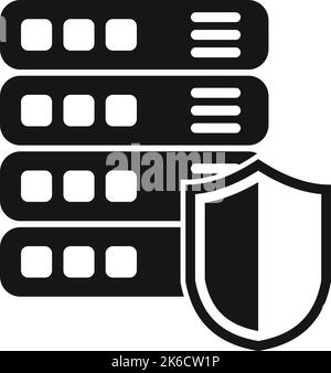 Secured server icon simple vector. Platform system. Account strategy Stock Vector