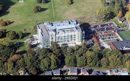 aerial view of Royal London House, corporate offices at Alderley Park in Cheshire Stock Photo