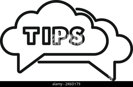 Tips icon outline vector. Idea advice. Quick tip Stock Vector