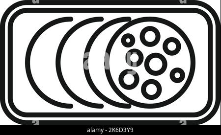 Airline sausage icon outline vector. Food meal. Air flight Stock Vector