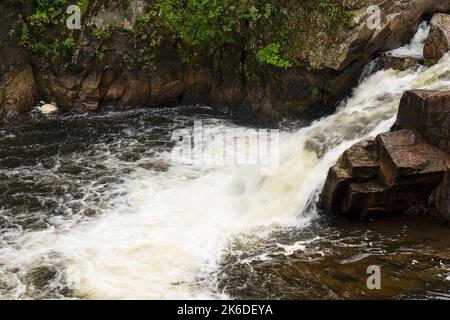 The Flume Trail System, West Branch Ausable River, Wilmington, New York, USA. Located in the Whiteface region of the Adirondack Park. Stock Photo