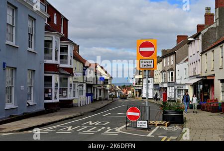 Pedestrianized area of Thornbury town centre with controversial closing ...