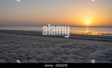 qatar adventurous place khor al udeid ,sea line beach. Stock Photo