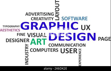 word cloud - graphic design Stock Vector