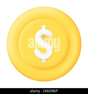 Golden One Token Coin Icon Stock Illustration - Download Image Now