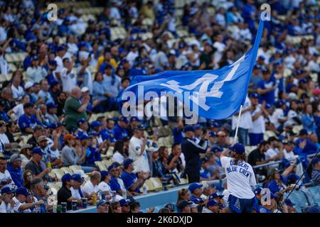 General view of fans prior to the NLDS Game 2 between the San Diego Padres and Los Angeles Dodgers, Wednesday, October 12, 2022, in Los Angeles, CA. ( Stock Photo