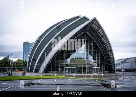 Clyde Auditorium at the SSE Scottish Exhibition and Conference Center in Glasgow - GLASGOW, SCOTLAND - OCTOBER 4, 2022 Stock Photo