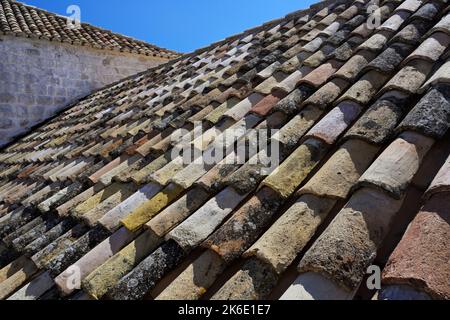 Terracotta roof tiles, Dubrovnik Old Town Stock Photo