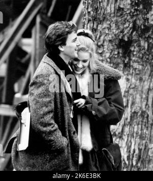 Andrew McCarthy, Molly Ringwald, on-set of the Film,  'Fresh Horses', Columbia Pictures, 1988 Stock Photo