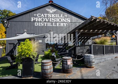Callicoon, NY / USA - October 12, 2022:  Callicoon Provisions Distillery on a bright fall day Stock Photo