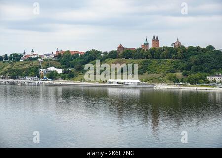 Tum Hill over the Vistula river in Plock, Poland Stock Photo