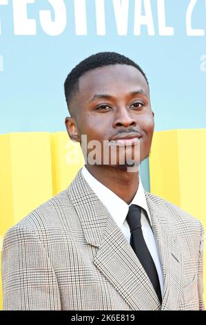 London, UK.  14th October 2022, Eman Kellam arrives at the The Banshees of Inisherin - UK Premiere Premiere - BFI London Film Festival, on 14th October 2022, London, UK. Stock Photo