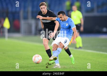 Rome, Italy. 13th Oct, 2022. Pedro of SS Lazio during the UEFA Europa League match between Lazio and SK Sturm Graz at Stadio Olimpico, Rome, Italy on 13 October 2022. Credit: Giuseppe Maffia/Alamy Live News Stock Photo