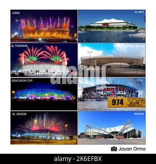 Fifa world cup football qatar 2022 stadiums 15/10/2022 Doha Qatar Stock Photo