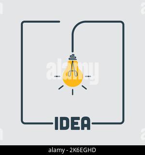 Quick Tips badge with light bulb and speech bubble. Trendy flat vector on white background Stock Vector