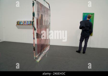 Views and visitors to the 2022 Frieze Arts fair in Regent's Park,London,England,UK Stock Photo