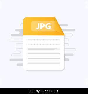 JPG file icon. Flat design graphic illustration. Vector JPG icon Stock Vector