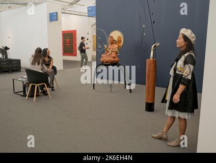 Views and visitors to the 2022 Frieze Arts fair in Regent's Park,London,England,UK Stock Photo