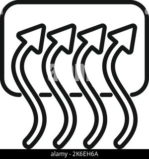 Car interior air vent icon outline vector. Auto engine. Spare motor Stock Vector