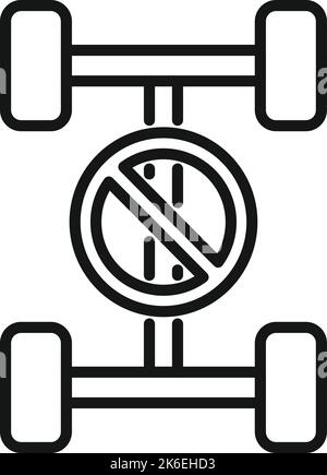 Car suspension service icon outline vector. Auto part. Engine transmission Stock Vector