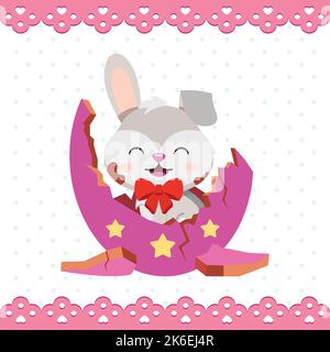 Colored happy easter poster pastry colored Vector Stock Vector