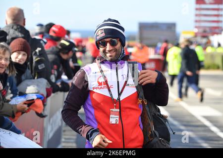 Melbourne, Australia. 14 October 2022.  Johann Zarco arrives at the Phillip island Circuit, Australian Motorcycle Grand Prix Stock Photo