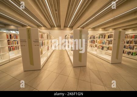 October 7 2022 - Calgary, Alberta - Interior of the new Calgary Central Library Stock Photo