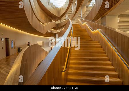 October 7 2022 - Calgary, Alberta - Interior of the new Calgary Central Library Stock Photo