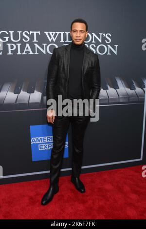 New York, USA. 13th Oct, 2022. Trai Byers attends The Piano Lesson on Broadway opening night at the Ethel Barrymore Theatre in New York, NY, October 13, 2022. (Photo by Efren Landaos/Sipa USA) Credit: Sipa USA/Alamy Live News Stock Photo