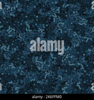Vector hand drawn denim blue purifier fish skin seamless pattern Stock Vector