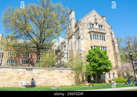 New Haven, Connecticut, United States of America – April 28, 2017. Berkeley College of the Yale University in New Haven, CT. Berkeley College is a res Stock Photo