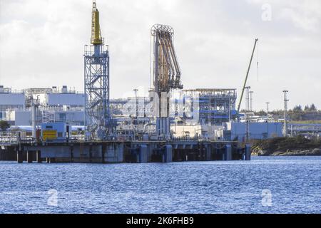 Aukra 20221013.Ormen Lange land plant in Aukra. Nyhamna gas plant