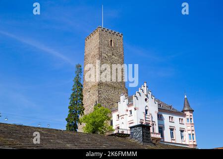 Rudesheim am Rhein, famous town for wine making in the Rhine Gorge, Germany. Stock Photo