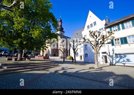 Rudesheim am Rhein, famous town for wine making in the Rhine Gorge, Germany. Stock Photo